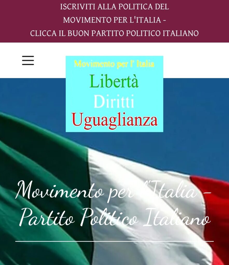 Movimento per l'Italia - Gianluca Giuseppe Caracciolo - Partito Politico Italiano