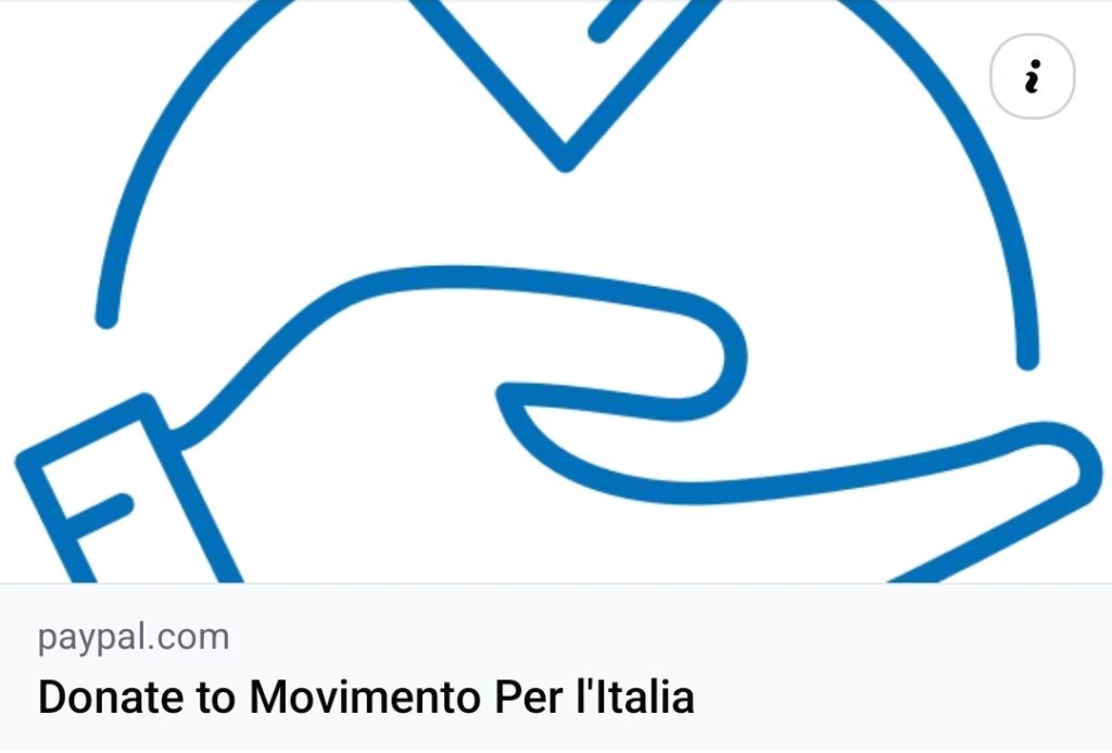 Donazione al Movimento per l'Italia